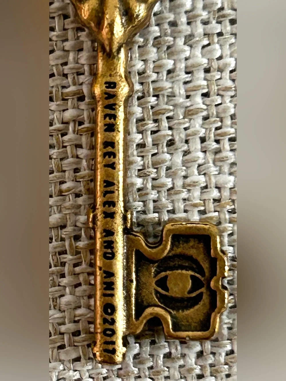 Alex and Ani Gold Cobra Key Pendant Necklace